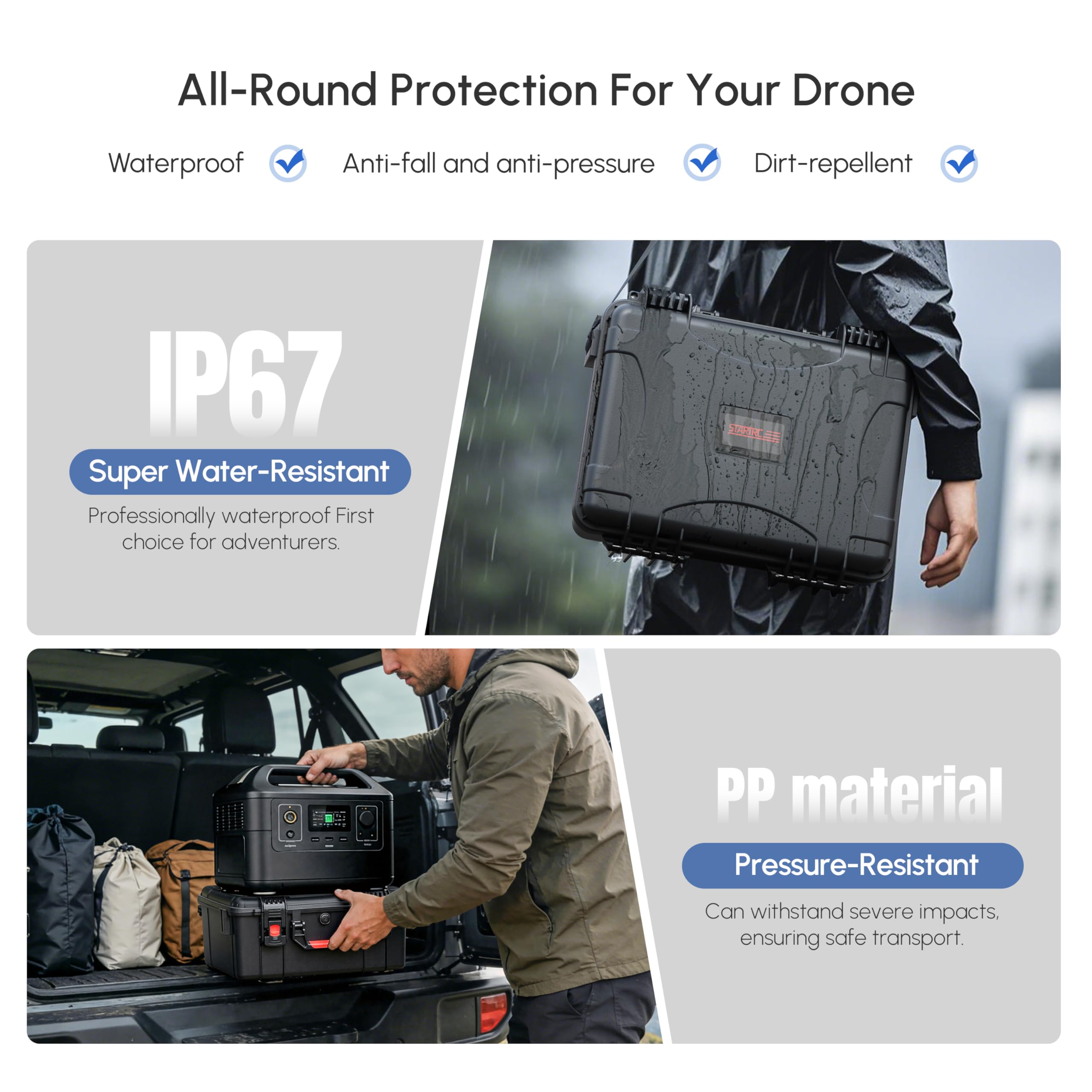 Estuche Rígido Impermeable par - Drone Camera Case reseña y precio